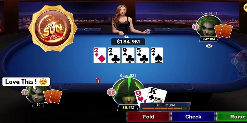 Chơi Poker Sunwin Tiện lợi vượt trội